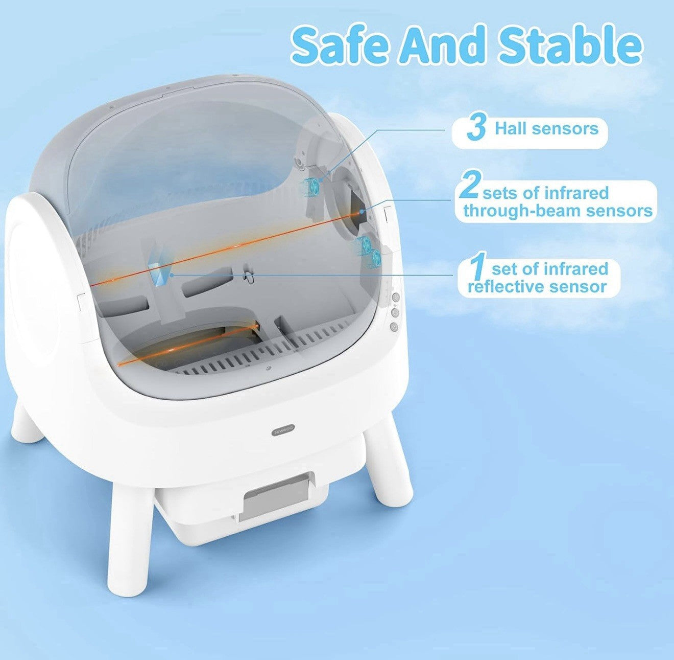 Revolutionize Your Cat's Hygiene with the Autoscooper 11 Self-Cleaning Automatic Litter Box - Effortless, Modern Design for Happy Cats