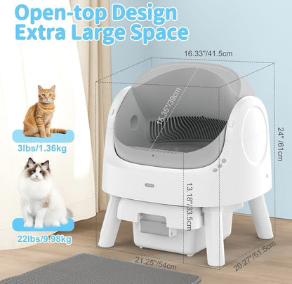 Revolutionize Your Cat's Hygiene with the Autoscooper 11 Self-Cleaning Automatic Litter Box - Effortless, Modern Design for Happy Cats